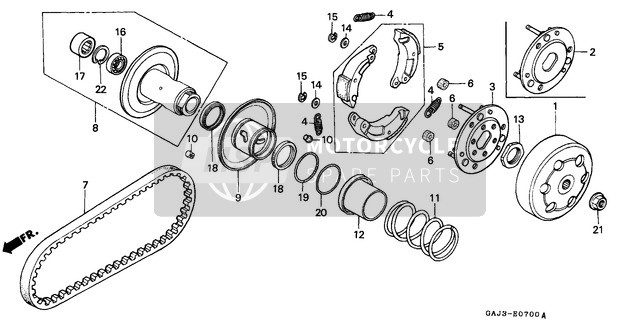 23233GM0000, Molla Faccia Condotta, Honda, 2